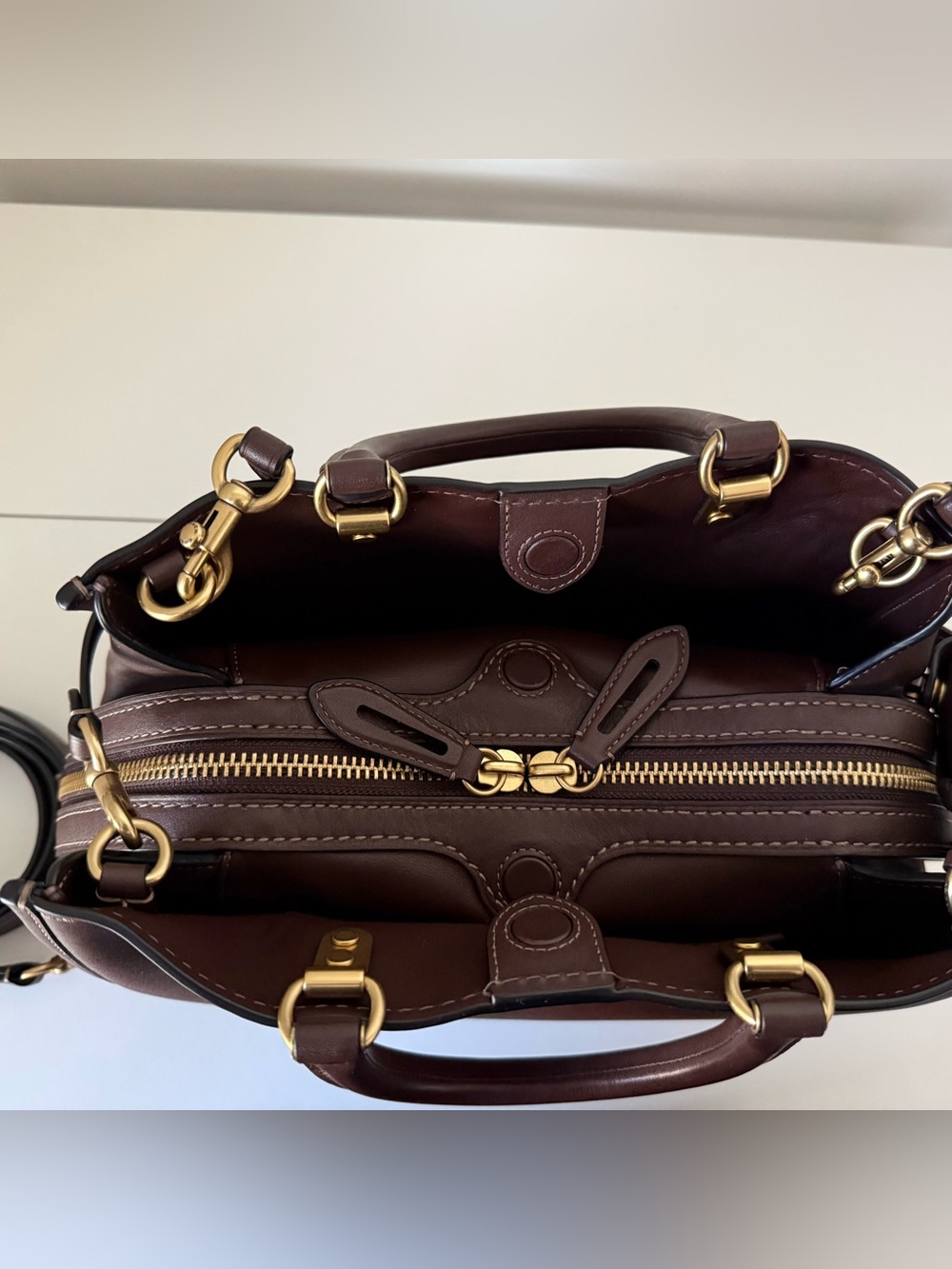Coach Rogue 31 Leather Satchel in Maple - Picture 6 of 9